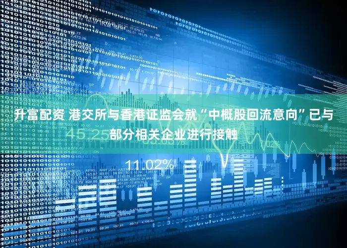 升富配资 港交所与香港证监会就“中概股回流意向”已与部分相关企业进行接触