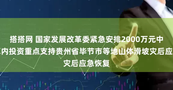 搭搭网 国家发展改革委紧急安排2000万元中央预算内投资重点支持贵州省毕节市等地山体滑坡灾后应急恢复